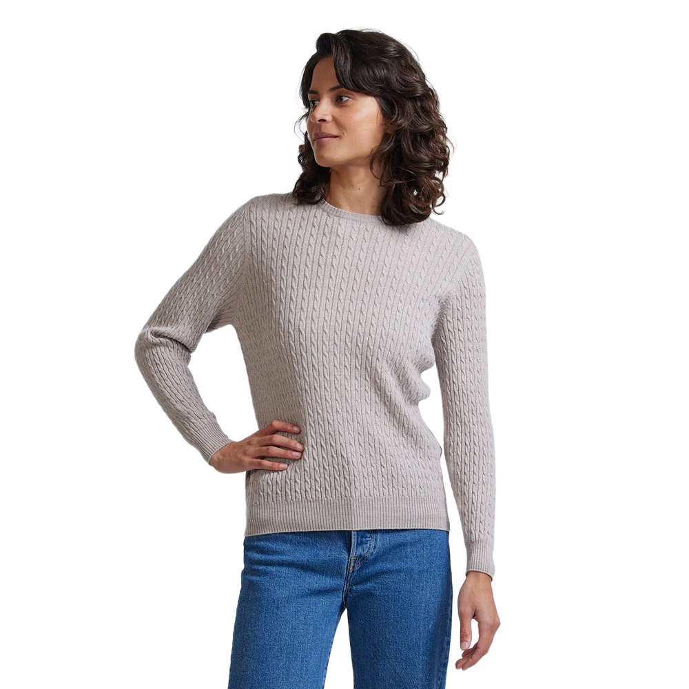 Royal Merino Cable Crew Neck Jumper